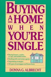 Cover of Buying a home when you're single by Donna G. Albrecht