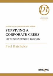 Cover of Surviving a Corporate Crisis by Paul Batchelor