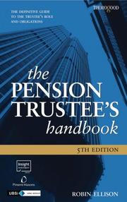 Front cover of The pension trustee's handbook by Robin Ellison