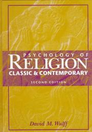 Front cover of Psychology of religion by David M. Wulff