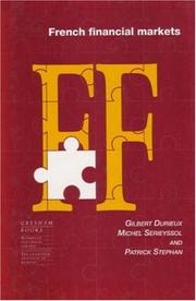 Front cover of French Financial Markets (International Financial Markets) by Gilbert Durieux