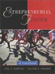 Front cover of Entrepreneurial finance by Paul A. Gompers