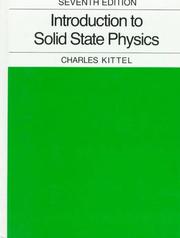 Cover of Introduction to solid state physics by Charles Kittel