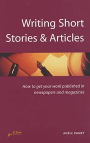 Cover of Writing Short Stories and Articles by Adele Ramet