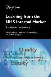 Cover of Learning from the NHS Internal Market by Julian Le-Grand