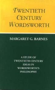 Front cover of Twentieth Century Wordsworth by Margaret G. Barnes