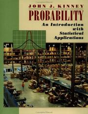 Cover of Probability by John J. Kinney
