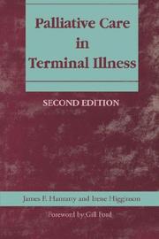 Front cover of Palliative care in terminal illness by J. F. Hanratty