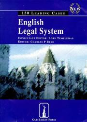 Front cover of English Legal System by Charles P. Reed