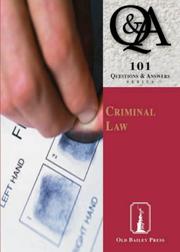 Front cover of Criminal Law (101 Questions & Answers) by Unknown