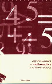 Cover of Opportunities for Mathematics in the Primary School by Tom Corner