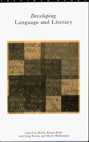 Front cover of Developing language and literacy in the English national curriculum by Bridie Raban-Bisby