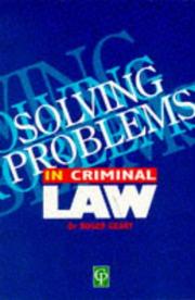 Cover of Solving problems in criminal law by Roger Geary