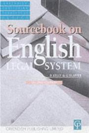 Front cover of English Legal System (Sourcebook) by David Kelly