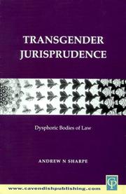 Front cover of Transgender jurisprudence by Andrew N. Sharpe