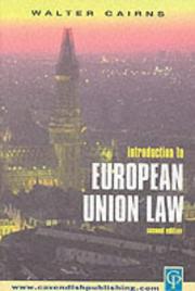 Cover of Introduction to European Union Law 2nd edition by Walter Cairns