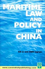 Front cover of Maritime Law and Policy in China by Li & Ingram