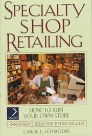 Front cover of Specialty shop retailing by Carol L. Schroeder