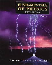 Front cover of Fundamentals of Physics, 5th edition - Part 4 by Jearl Walker