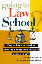 Cover of Going to law school? by Harry Castleman