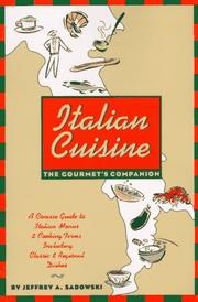 Front cover of Italian cuisine by Jeffrey A. Sadowski