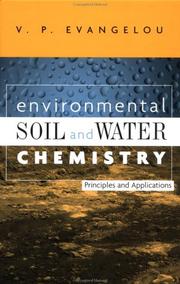 Front cover of Environmental soil and water chemistry by V. P. Evangelou