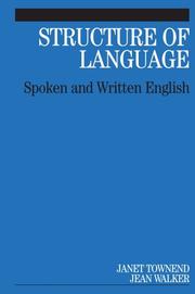 Cover of Structure of language by Janet Townend