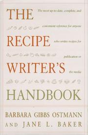 Cover of The recipe writer's handbook by Barbara Gibbs Ostmann