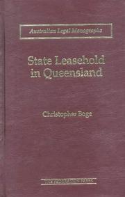 Front cover of State Leaseholders in Queensland by Christopher Boge