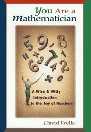 Front cover of You are a mathematician by David G. Wells