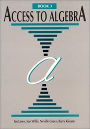 Front cover of Access to Algebra Book 3 by Sue Willis