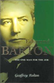Front cover of Edmund Barton by Geoffrey Bolton