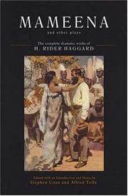 Front cover of Mameena and Other Plays by H. Rider Haggard