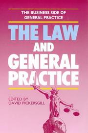 Cover of The Law and General Practice (Business Side of General Practice) by David Pickersgill