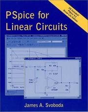Cover of PSpice for Linear Circuits (uses PSpice version 9.2) by James A. Svoboda
