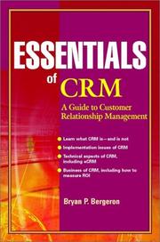 Cover of Essentials of CRM by Bryan P. Bergeron