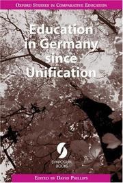 Front cover of Education in Germany since Unification (Oxford Studies in Comparative Education) by David Phillips