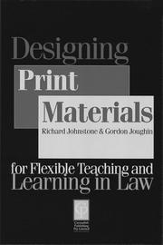 Front cover of Designing print materials for flexible teaching and learning in law by Joughin