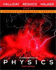 Front cover of Fundamentals of Physics, Part 1, Chapters 1 - 12, Enhanced Problems Version by David Halliday