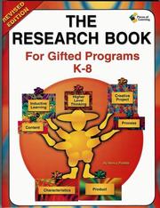 Front cover of Research Book for Gifted Programs K-8 by Nancy Polette