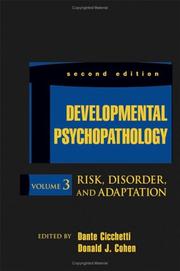 Cover of Developmental Psychopathology, Risk, Disorder, and Adaptation (Developmental Psychopathology) by Donald J. Cohen