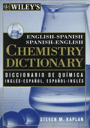 Cover of Wiley's English-Spanish, Spanish-English chemistry dictionary = by Steven M. Kaplan