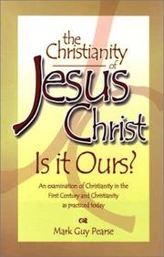 Front cover of The christianity of Jesus Christ by Mark Guy Pearse