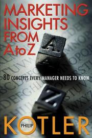 Front cover of Marketing Insights from A to Z by Philip Kotler