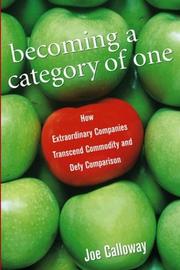 Front cover of Becoming a Category of One by Joe Calloway
