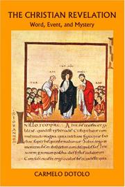Cover of The Christian Revelation (Contemporary Religious Thought) by Carmelo Dotolo