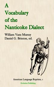 Cover of A Vocabulary of the Nanticoke Dialect (American Language Reprints) by Unknown