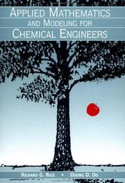 Cover of Applied mathematics and modelingfor chemical engineers by Richard G. Rice