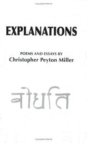 Cover of Explanations by Christopher Peyton Miller