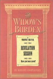 Cover of The widow's burden by Robert Cooperman